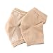 Urbun 2 Pairs Gel Moisturizing Socks Soft Repair Dry Cracked Heel Skin, Brown+Black