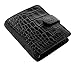 Filofax Classic Croc Print Leather Organizer Agenda Calendar with DiLoro Jot Pad Refill (Pocket Ebony 2019-2020)