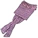 Berinfly Girls Crochet Mermaid Tail Blanket Knitting Handcraft for Kids, All Seasons Sleeping Bag Blanket(55.1