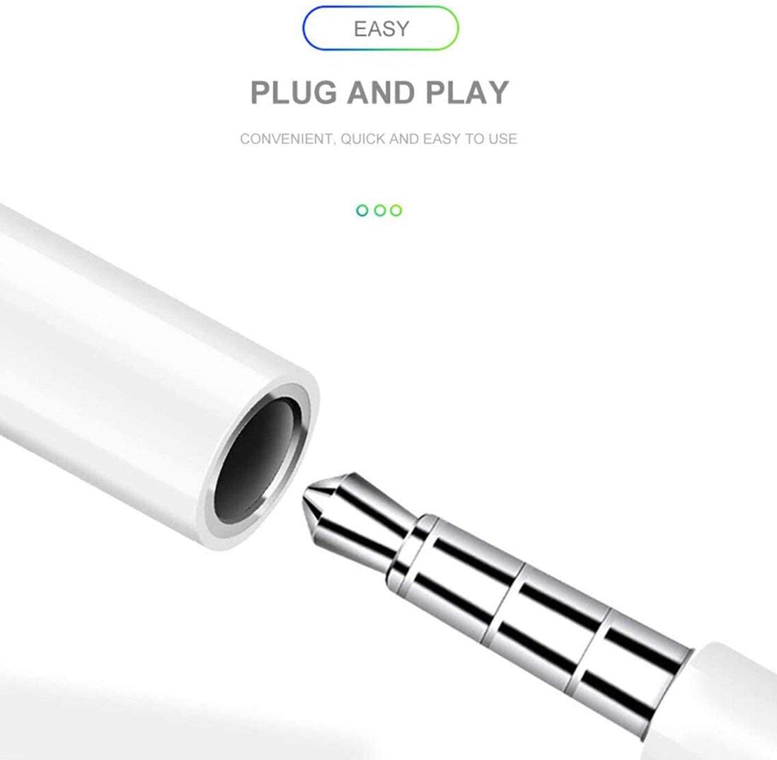 [Apple MFi Certified] Apple Lightning to 3.5 mm Earbuds/Headphones/Earphones Jack Adapter Cord Dongle Aux Cable Converter Accessories Compatible with iPhone 11/Xs/XR/X/8,7/8,7 Plus/ipad-IOS13-2 Pack