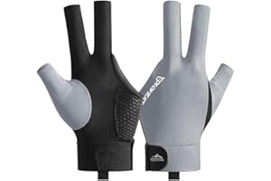 Wnddle Pool Glove Left Hand, Billiards Glove, Billiard Pool Gloves for Left Hand 3 Finger, Snooker Cue Sport Glove Popular Sizes for Men & Women