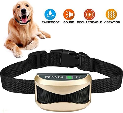 Bark Collar Dog Training Collar Rechargeable Anti-Barking with 7 Sensitivity Beep Vibration No Harm Shock Safety Waterproof Training No Barking Control Device for Small Medium Large Dog