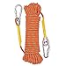 X XBEN Outdoor Climbing Rope 10M(32ft) 20M(64ft) 30M (96ft) 50M(160ft) Rock Climbing Rope, Escape Rope Ice Climbing Equipment Fire Rescue Parachute Rope (32 Foot) - Orange primary