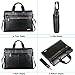 VICUNA POLO Men Briefcase Bag Business Bag Leather Laptop Bag Man Bag Handbag (black for 15.6inch)