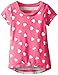 Dream Star Little Girls' Foil Heart Front Strip Back Top