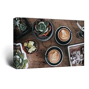 BRAND_NAMECoffee and Succulent Plants Home Art