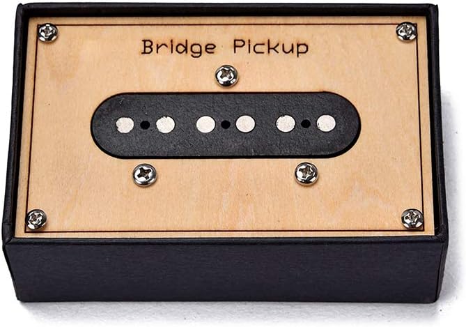 Alnicov Guitar Pickup,Single Coil Bridge Position with Wooden Box Springs mounting Screws,for Electric Guitars Parts Replacement - Image 4