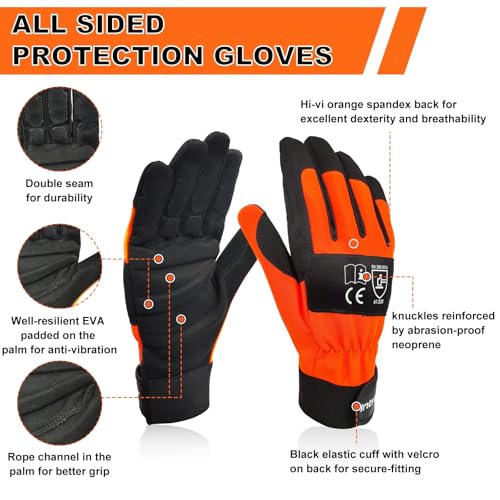 Chainsaw Gloves Class 1 Latest Standard EN ISO 11393-4 photo 6