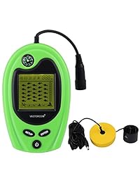 vectorcom alámbrico Fish Finder Buscador de Fishfinder Pesca portátil con lcd brújula. adecuado para hielo Pesca. (Verde)