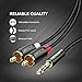 NIANWUDU 3.5mm to RCA Audio Auxiliary AUX Stereo Y Splitter Cable, 3.5 MM Convert to RCA Cable (3.3ft)