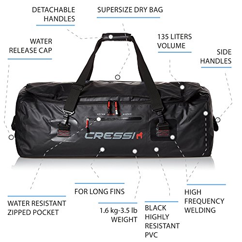 Cressi Waterproof Bag for Scuba Freediving Equipment 135 Liters
