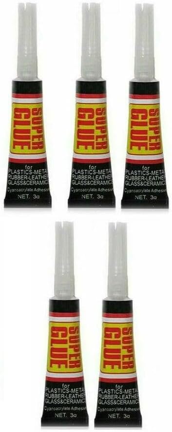 JKG All Purpose Super Glue 5PK Fast Acting Super Strong Wood Metal Shoe Repair