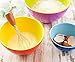 ienjoyware Colorful Melamine Mixing Bowls, Set of 3 - Two-Tone Nesting Design - Purple, Orange and Blue