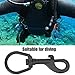 Vbestlife Scuba Diving Clips, Stainless Steel Swivel Eye Snap Hook Dive Single Ended Swivel Eye Bolt Hook Buckle Dog Clip Gear Equipment for Underwater Scuba Diving(Black - 100mm)