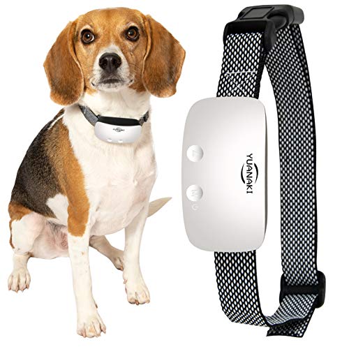 Yuanaki Anti Bark Dog Collar – Backlight LED, IP67 Waterproof, Adjustable, USB Rechargeable – Gentle Shock, Vibration, Beeping – Antibarking Correction and Training Supplies – Smart Automatic Sensor