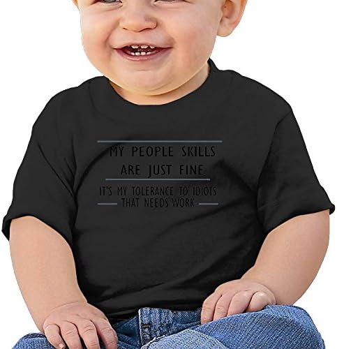 Hfuwi987fwhui Baby My People Skills are Fine Boys Girls Tops Summer T-Shirt Tees T-Shirt 6 M