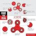Fidget Spinner Toy with Pouch and Warranty by Fidgeteer (Street Red)