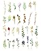 Flower Tendril Shaped Colorful Bookmarks, 30PCS