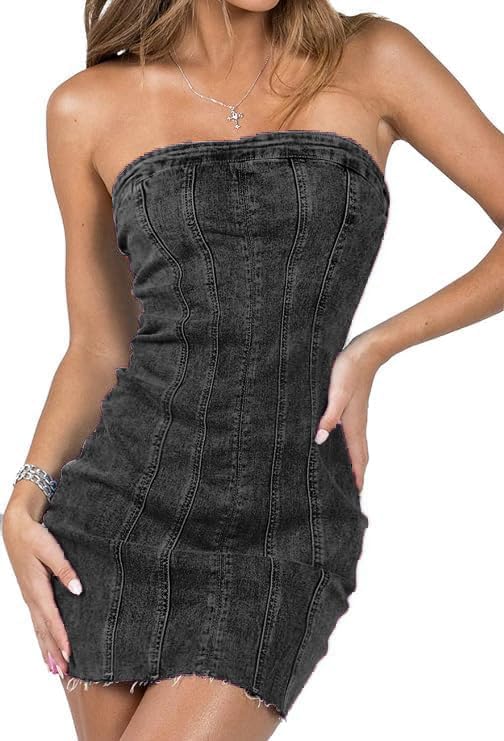 jasmin denim spliced strapless mini dress Urban Outfitters | Dresses | Medium Uo Jasmin Denim Spliced Strapless Mini Dress