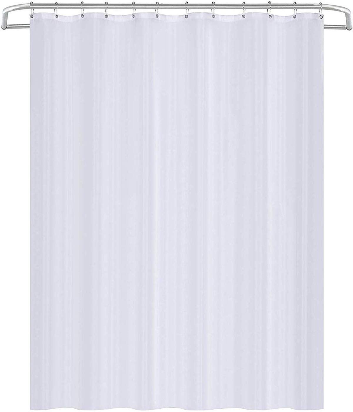 Utopia Home - White Shower Curtain - Water Resistant Bathroom Polyester Shower Curtain for Bath Tub and Shower Stall (180 x 200 cm, White, 1)