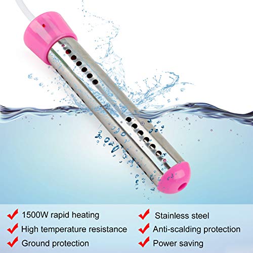 Immersion Electric Water Heater, Submersible Hot Water Warmer, Portable