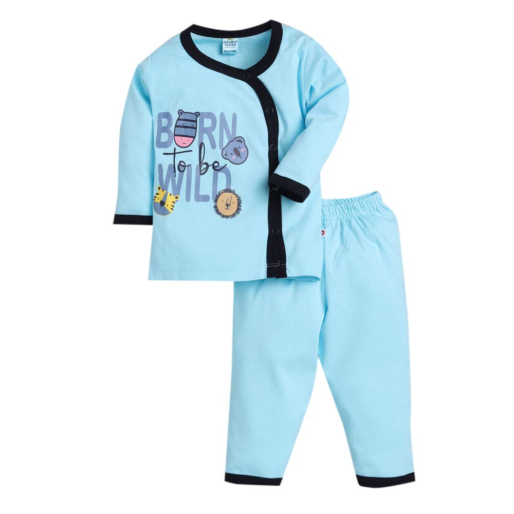 Buy Hopscotch Baby Boys Cotton Full Sleeves Text Printed Pant Set in