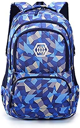 Geometric Prints Primary School Student Satchel Backpack Boys Book Bag School Bag for Students