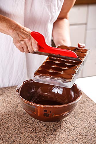 Polycarbonate Chocolate Mold by NuEmporia for Pralines, Truffles, Sweets, Candies, Bonbons. Rose Shape. Food Safe, BPA-Free Polycarbonate Plastic.