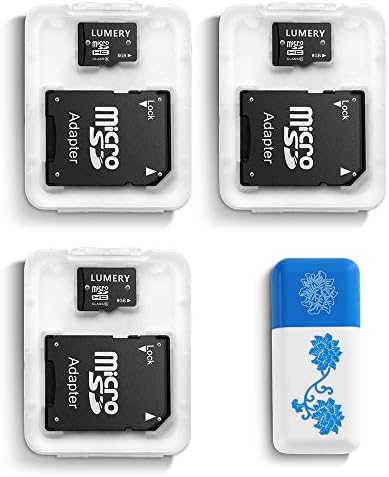 LUMERY 8GB Micro SD Card, Class 10 TF Memory Card, with Card Reader, Elite Version [3-Pack]