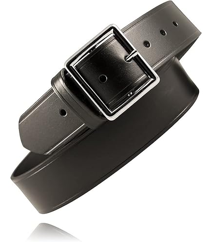 Amazon.com : Aker Leather B08 Garrison Belt, Black Basketweave Leather  Tactical Duty Belt 1.5 Inch Wide with Removable Chrome Center Bar Buckle,  Size 28 for Law Enforcement Uniform or Everyday Wear, Made