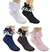 Deer Mum Girls Cute Princess Style Lace Top Dress Socks Set1 M(3Y-5Y)