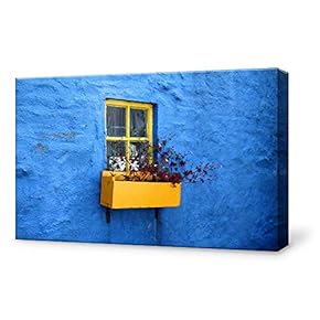 Window Blue Wall Painting Wall Poster Decor for...