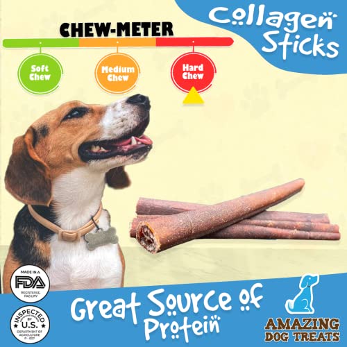 Amazing Dog Treats 1112" Jumbo Collagen Sticks (4 Count) OdorFree