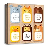 Canvas Wall Art Cartoon Picture Canvas Prints Home Artwork Decoration for Kids Bedroom Bathroom - 12x12 inches