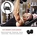 Bluetooth Headphones, Wireless In Ear Sports Earbuds Sweatproof Earphones Noise Cancelling Headset with Mic, 12 Hours Play Time (black)