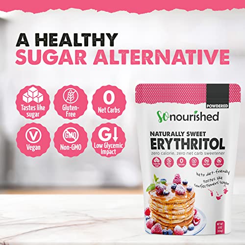 Powdered Erythritol Sweetener 11 Sugar Substitute, Keto 0 Calorie