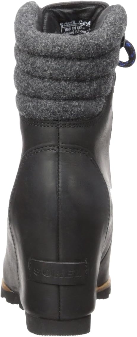 sorel conquest waterproof leather wedge boot