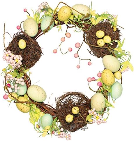 AA Floral 16" Berries, Nests, and Eggs Wreath