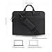 HSEOK Laptop Shoulder Bag Sleeve Briefcase, Denim Fabric Carry Case Cover for 12.9 iPad Pro / 13-13.3 Inch Laptop / Notebook Computer / MacBook Air / MacBook Pro, Black