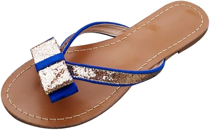 glitter bow flip flops