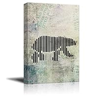 Canvas Wall Art Abstract Animal Lines Art Canvas Prints Home Artwork Decoration for Living Room,Bedroom - 12x18 inches