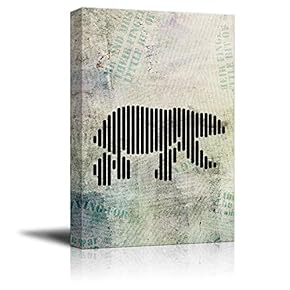 signwin Canvas Wall Art Abstract Animal Lines Art...