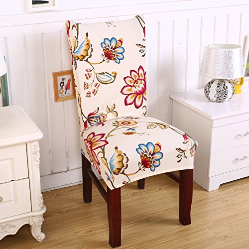 Argstar 4 Pack Dining Chair Covers, Lotus Armless Chair Slipcover for