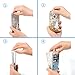 Compatible with iPhone SE, iPhone 5S, iPhone 5, Mavis's Diary 3D Bling Flowing Liquid Moving Stars Flowers Girl Pattern Clear Transparent Hard PC Cover - Rose Girl with Golden Liquid & Golden Stars