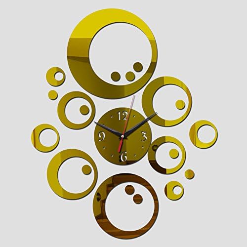 Pymega(TM) new sale 3d diy mirrior clock wall clocks watch large home decorative living room needle quartz acrylic