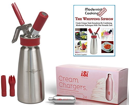 Combo- iSi Gourmet Pint- 24 iSi Chargers- Whipping Siphon Book