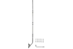 CEKAY Stainless Steel Antenna Mount (1.5" x 68"), Heavy-Duty Adjustable J-Pole Mast for TV Antenna, Starlink, Satellite Dish, or Weather Station, Universal Wall, Eave & Roof Mounting Bracket
