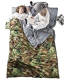 WellaX Double Sleeping Bag for Camping, Backpacking or Hiking -Perfect Sleeping Sack for Couples- Extra Large 3 Season Waterproof Sleeping Bag for 2 Person Adults