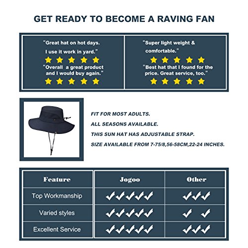 image for Jogoo Outdoor Boonie Sun Hat,Summer UPF 50 Protection Fishing Hat for 