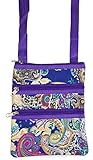 World Traveler Purple Paisley Small Hipster Cross Body